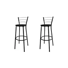 Kit 2 Banqueta Alta Resistente Cozinha Gourmet Bar Bancada Balcão Retrô Suporta até 110Kg