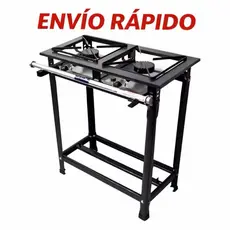 Fogão Industrial Alta Pressão Aço Carbono 2 Bocas Completo Standard JCN Potente