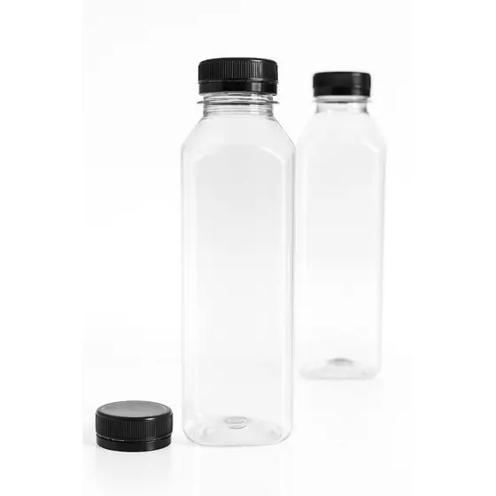 10 Garrafa Pet Plástica Tampa Com Lacre 500ml Descartável Transparente Suco Detox