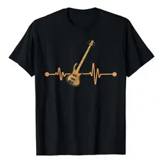 Camiseta Masculina Guitarrista Baixista Batimento Coracao Musica