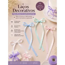 🎀 Laços Decorativos de Cetim para Bolos, Lembrancinhas e Festas 🎀