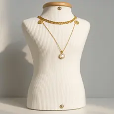 Mini Manequim/Busto Expositor Bijuterias e Joias | Vitrine Fashion Fibra para Look Infantil e Pet