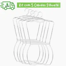 Kit com 5 Cabides Silhueta Adulto – Destaque suas Peças com Estilo