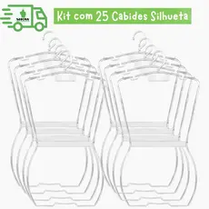 Kit 25 Cabides Silhueta Adulto – Ideal para Lojas, Closets e Moda Feminina