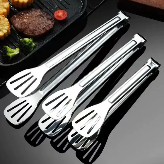 Pegador De Inox para Carne, Churrasco, Salada, Cozinha 23cm, 28.5cm, 33cm