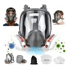 Máscara Pintura Automotiva Completa Kit 10 Filtros 5n11 92% Reusable Face Respirator 16-in-1 Full Coverage Gas Cap Organ