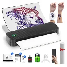 Impressora Termica Mini Etiquetas E Tatuajes 2en1 Bluetooth Térmica A4 Tattoo tattoo De Transferência Stencil Papel Para