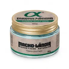 Pomada Para Cabelo Masculino Fibrosa Macho Lândia Sculp Mate Fixação Forte Efeito Matte 86g