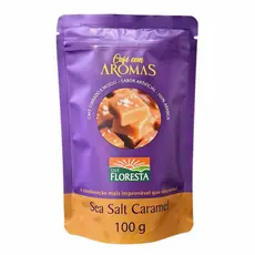 Café Gourmet em Pó Floresta Sabor Sea Salt Caramel 100g 100% Arábica Aromatizado