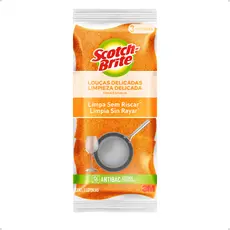 Kit 3 Esponjas Scotch Brite 3M Não Risca - Limpeza Delicada de Teflon e Panelas Antiaderentes