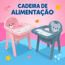 Cadeira De Alimentação Infantil Poltrona Refeição Portátil Plasutil Com Bandeja Para Colorir Bebê