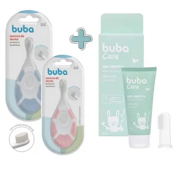 Kit Dental Infantil Buba Primeiros Dentinhos Sem Flúor