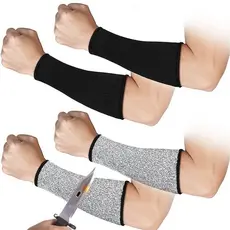 1 Par Nível 5 Corte Mangas Resistentes A Queimaduras De Proteção De Braço Protetores Antebraço Pele Fina Hemising De Tra
