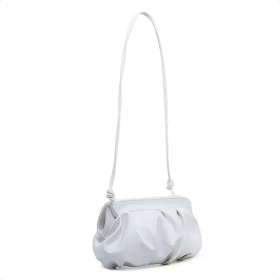 Bolsa Feminina Tiracolo Nuvem Pequena Branca De Alça Casual Moda Blogueira