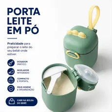 Porta Leite em Pó Bebê Com Dosador e Nivelador Ideal Para Passeios e Viagens