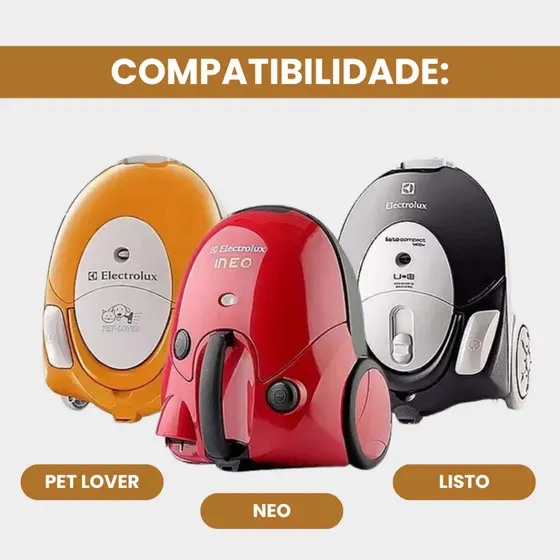 Saco de Aspirador de Pó Listo, Pet Lover e Neo Kit