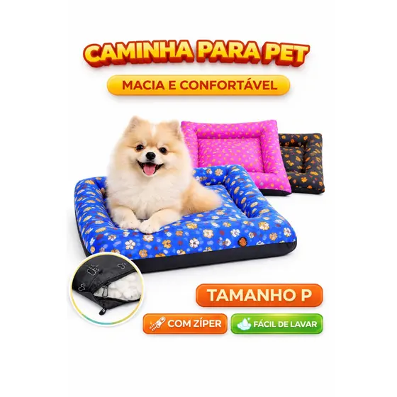 Cama Colchonete para pet Cachorro Gato Pequena 70 x 57 cm