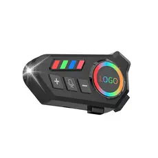 Fone Comunicador Para Capacete De Moto Bluetooth Sem Fio RGB À Prova D'Água