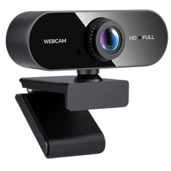 Webcam Computador Full HD câmera 1080x1920p Com Microfone 2MP USB Plug Play Home Office