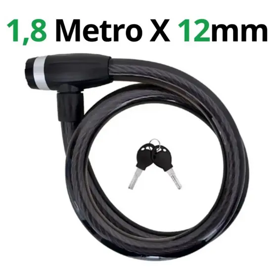 Trava Cadeado 180cm para Moto Bike Corrente Trava Grande Reforçado Longo