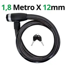 Trava Cadeado 180cm para Moto Bike Corrente Trava Grande Reforçado Longo