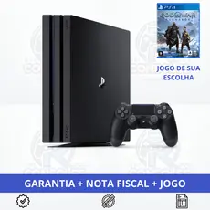 Console Video game Ps4 Pro Playstation 4 PRO 1tb com dois OU um controle + jogo - Semi novo - Oferta