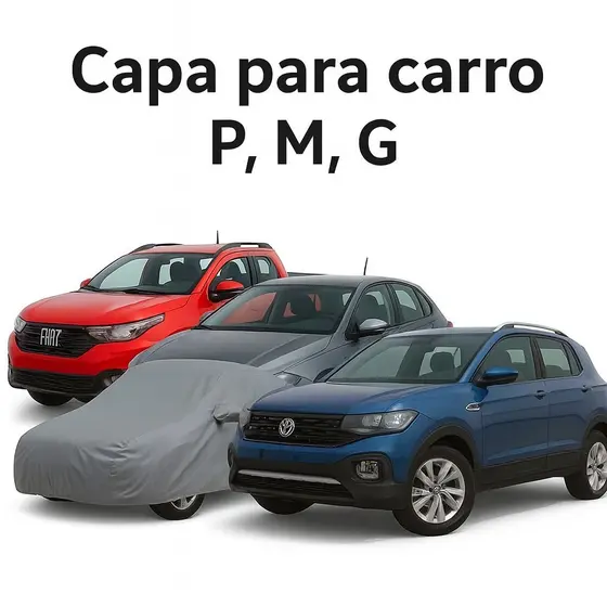 Capa para Carro Fiat strada/Gol/T-cross/Polo/Argo Proteção UV Sol/Chuva/Poeira P, M ,G