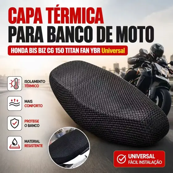 F4 CAPA PARA BANCO DE MOTO HONDA BIS BIZ CG 150 TITAN FAN YBR Universal