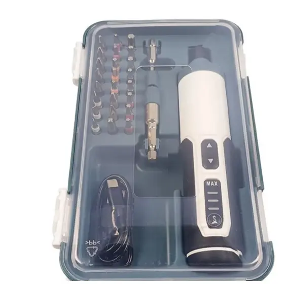 Parafusadeira Elétrica Portátil com Kit de Bits – Recarregável via USB Jiulong