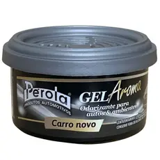 AROMATIZANTE PEROLA AROMA GEL CARRO NOVO 60G - Perfume Carro em Gel, Cheiro Carro Zero Km, Longa Duração, Aroma Premium
