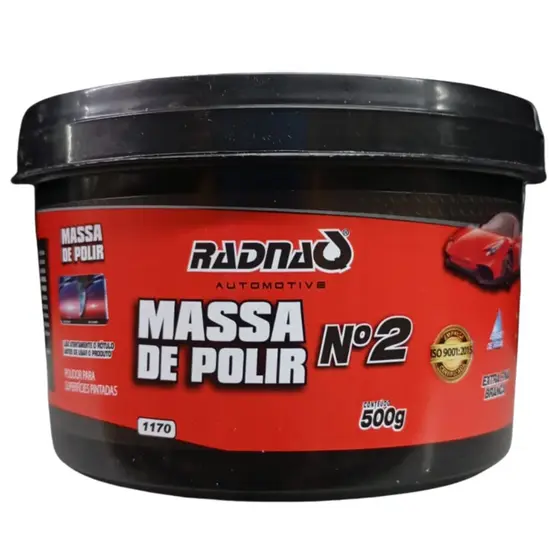 Massa de Polir Radnaq 500g Para Carros Brilho Restaura Pintura Remove Riscos e Marcas de Lixa