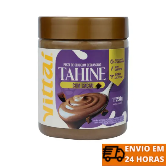 Pasta De Gergelim Tahine Com Cacau Vittaí 230g