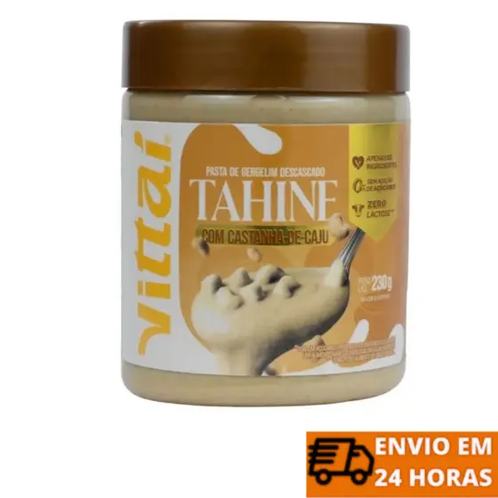 Pasta De Gergelim Tahine Com Castanha-de-caju Vittaí 230g