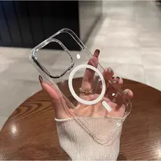 MAGSAFE CLEAR - Capa Transparente Carregamento Por Indução para iPhone 14 Pro ProMax