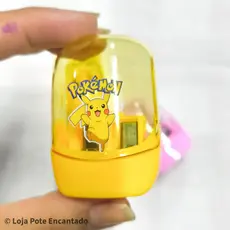 Apontador de Lápis Pokemon Duplo Material Escolar Apontador Dois Buracos