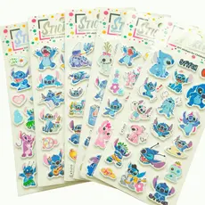 6 Cartelas de Adesivos Stitch Angel Lilo