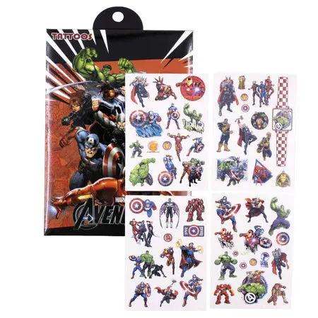 Kit 50 Tatuagem Avengers Vingadores Super Heroi Infantil Festa Lembrancinha