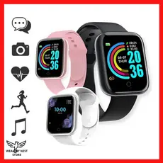 Relógio Digital Smartwatch Inteligente D20 PRO Y68 Com Marcação De Batimentos Cardíacos Resistente À Água