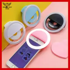 Mini Ring Light LED para Celular – Luz Selfie Recarregável com Clipe para Fotos, Vídeos e Maquiagem