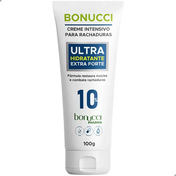 CREME DE RACHADURAS 100G BONUCCI HIDRATAÇÃO INTENSA NUTIÇÃO UREIA MANTEIGA VEGETAL SEM RACHADURAS