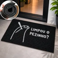 Tapete Porta de Entrada Limpou o Pezinho? Capacho Antiderrapante Lavável Interno/Externo