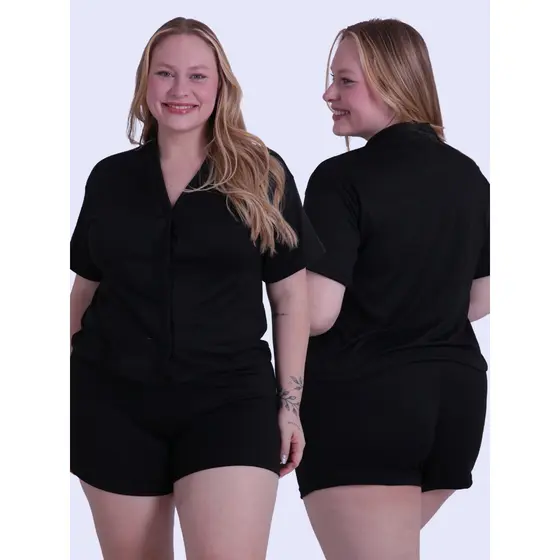 Pijama Plus Size Americano Miami Serve Amamentação Blogueirinha Plus