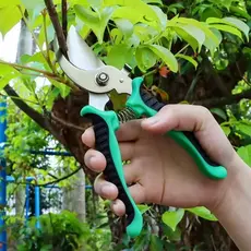 Tesoura de Poda Inox Afiada com Trava de Segurança，Mola de Retorno, Cabo ABS Ergonômico para Jardim