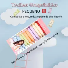 Kit 35/70/140 Toalhas Comprimidas – Portátil para Viagem, Praia e Remoção de Maquiagem