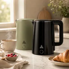 Chaleira Elétrica Inox Portátil 1,8l Jarra Térmica Esquenta Chá Ferve Água Rápido 220v