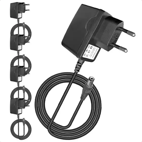 Fonte de Alimentação 9V 1A Bivolt Chaveada P4 Positiva Pino Grosso 9W para Balança Pedal