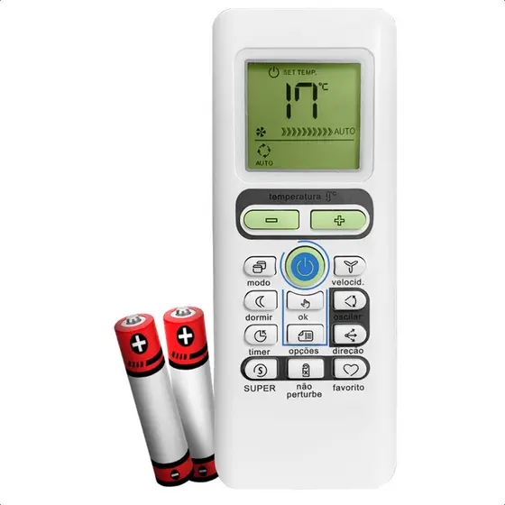 Controle Remoto Compatível com Ar Condicionado Springer Modelo MACA com Pilha