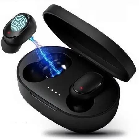 Fone Bluetooth Portátil com Microfone Cancelamento de Ruído Preto