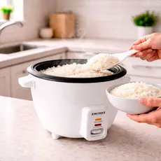 Panela Elétrica de Arroz Startools 1,3L 400W 127V Função Aquecer Vapor Antiaderente Acessórios