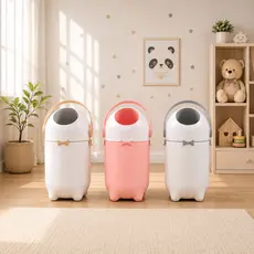 Lixeira Antiodor Grande Para Fraldas Bebe Pet Lixo Grande 10 Litros